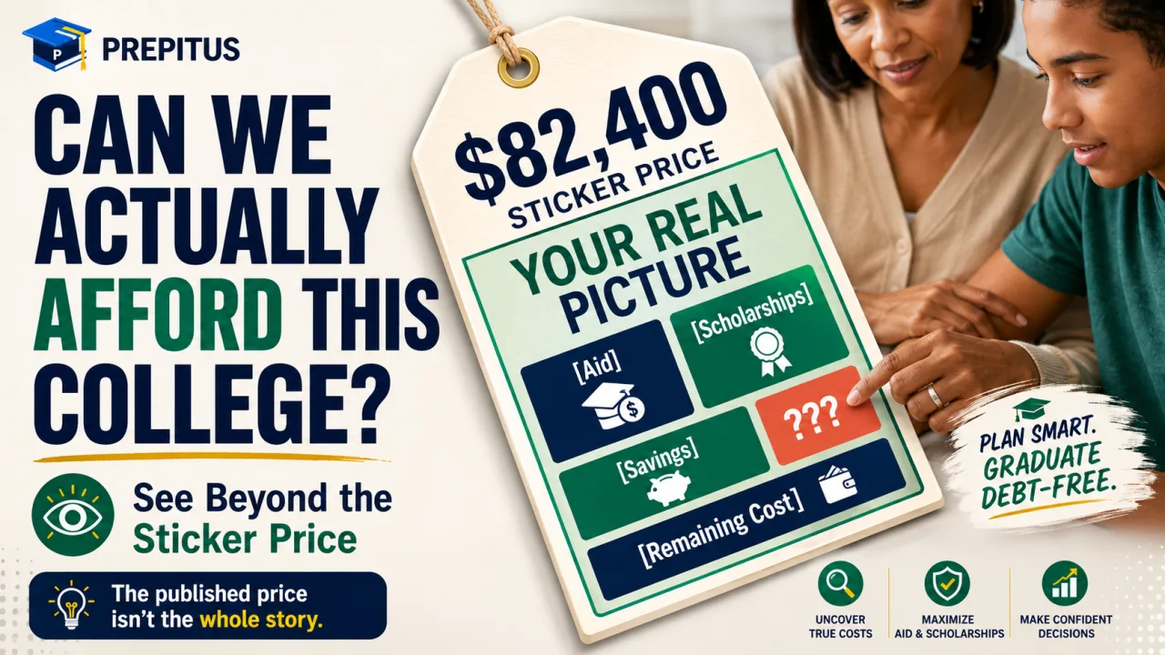 College cost reality check calculator tool