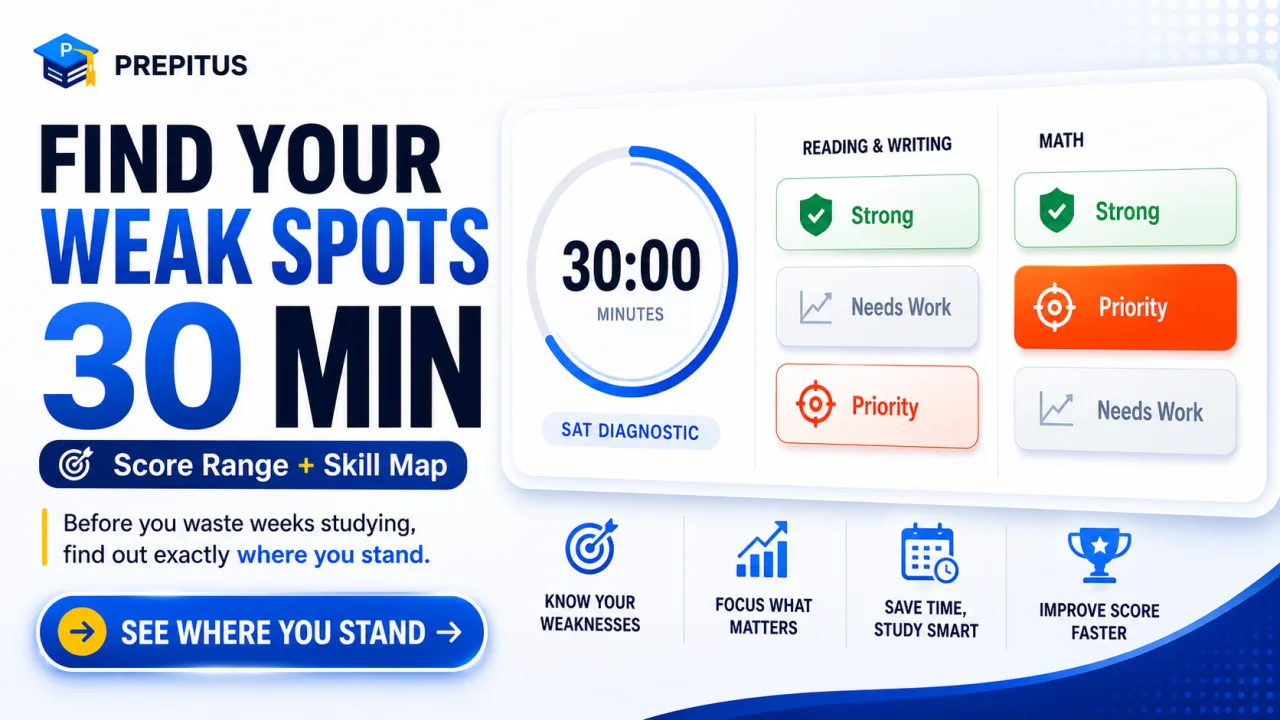 30-minute SAT diagnostic test tool