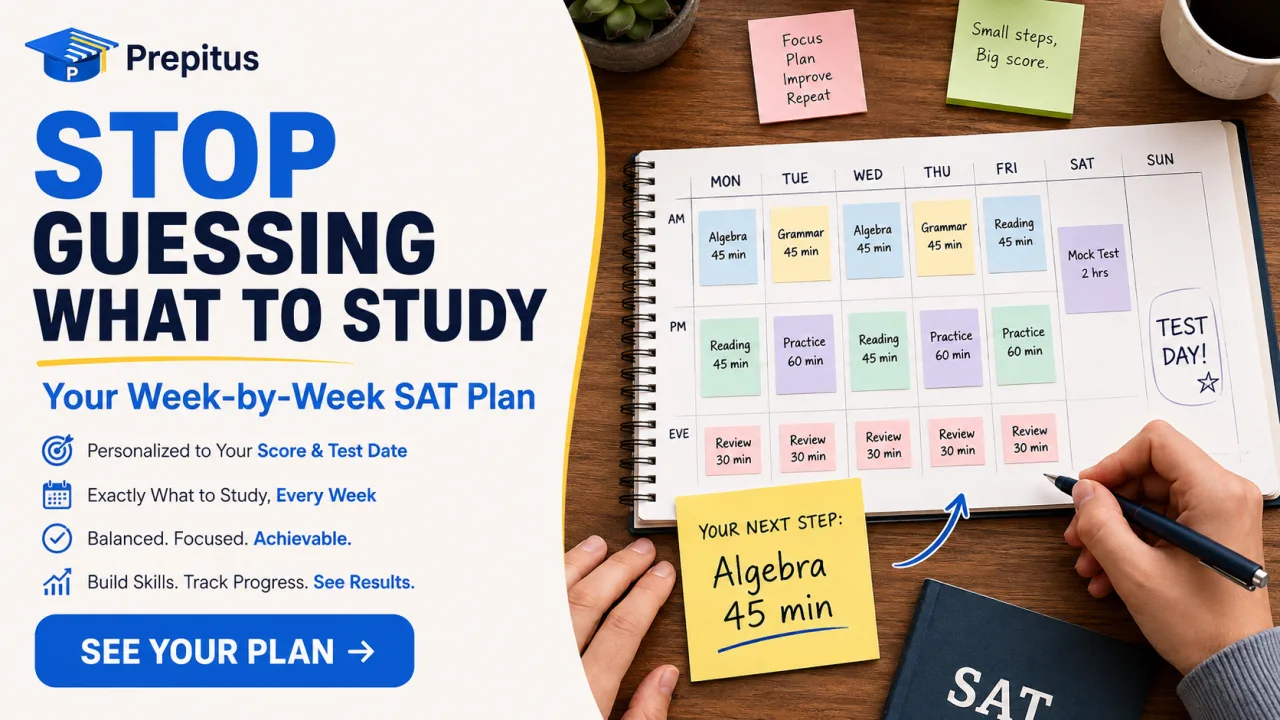 Personalized SAT prep plan tool