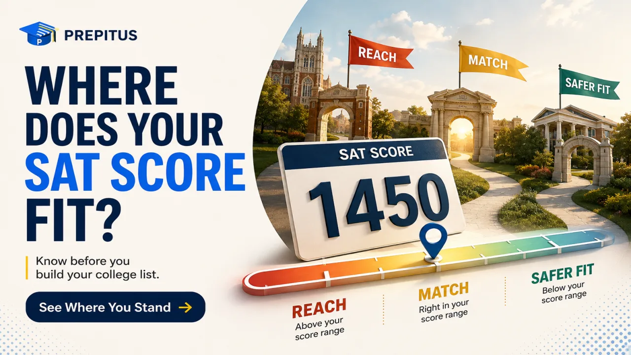 SAT score benchmarker and college match tool